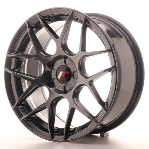 JR Wheels JR18 17x8 ET35 5H BLANK Hyper Black