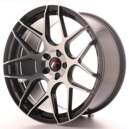 JR Wheels JR18 20x10 ET20-45 5H BLANK Gloss Black Machined Face