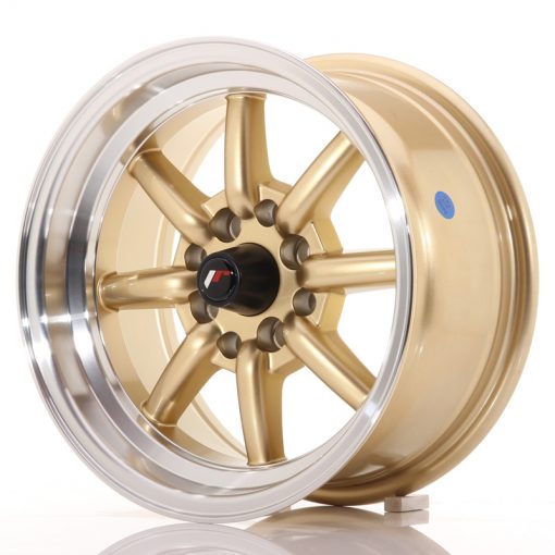 JR Wheels JR19 14x7 ET0 4x100/114 Gold w/Machined Lip