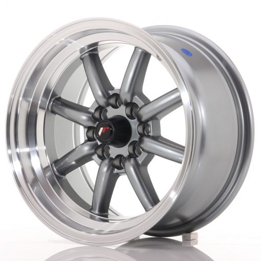 JR Wheels JR19 15x8 ET0 4x100/108 Gun Metal w/Machined Lip