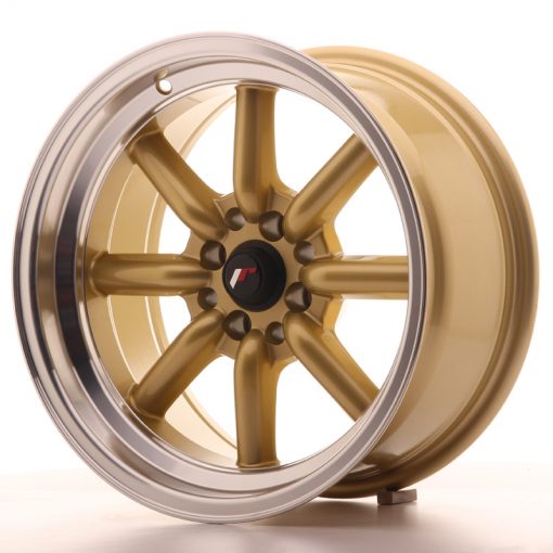 JR Wheels JR19 16x8 ET-20 4x100/114 Gold w/Machined Lip