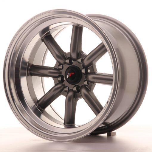 JR Wheels JR19 16x9 ET-15 4x100/114 Gun Metal w/Machined Lip