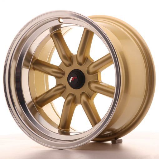 JR Wheels JR19 16x9 ET-25-(-15) BLANK Gold w/Machined Lip