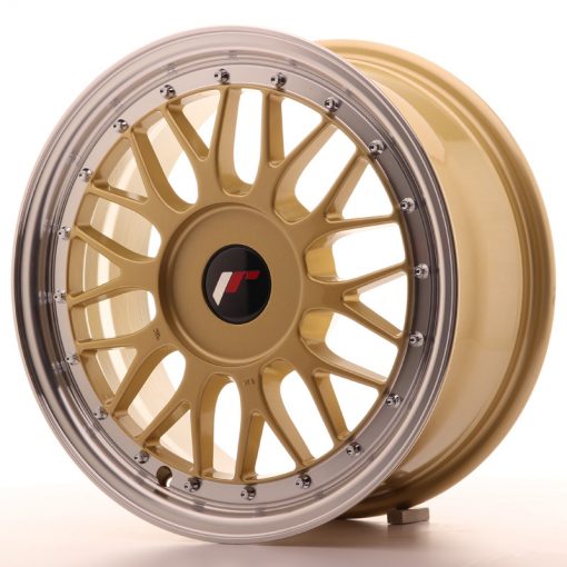 JR Wheels JR23 16x7 ET20-45 BLANK Gold w/Machined Lip