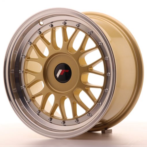 JR Wheels JR23 16x8 ET20-45 BLANK Gold w/Machined Lip