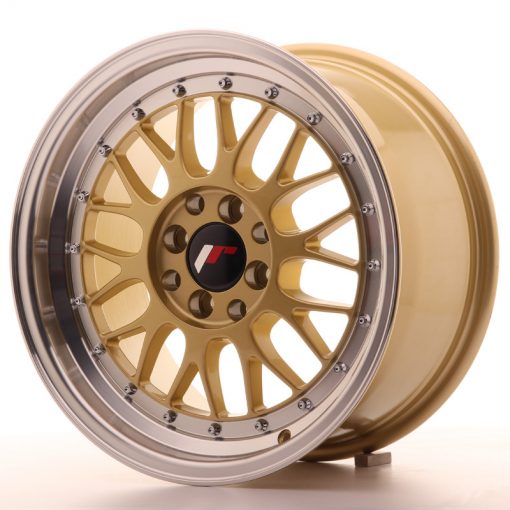 JR Wheels JR23 16x8 ET20 4x100/108 Gold w/Machined Lip