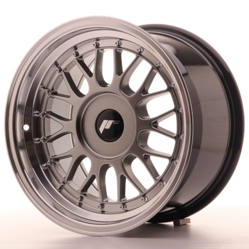 JR Wheels JR23 16x9 ET20-35 BLANK Hyper Black w/Machined Lip