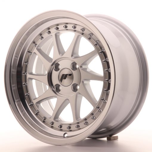 JR Wheels JR26 16x8 ET30 4x100 Silver Machined Face