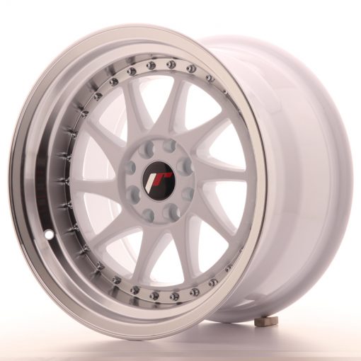 JR Wheels JR26 16x9 ET20 4x100/108 White w/Machined Lip